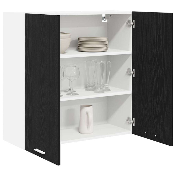 Hanging Cabinet Riga Black Oak 80 X 31 X 80 Cm Engineered Wood Nnaxnt