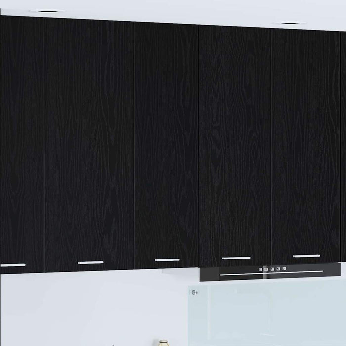 Hanging Cabinet Riga Black Oak 30 X 31 X 100 Cm Engineered Wood Nnatto