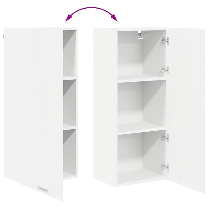 Hanging Cabinet Riga White 40 X 31 X 100 Cm Engineered Wood Nnattn