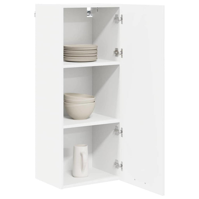 Hanging Cabinet Riga White 40 X 31 X 100 Cm Engineered Wood Nnattn