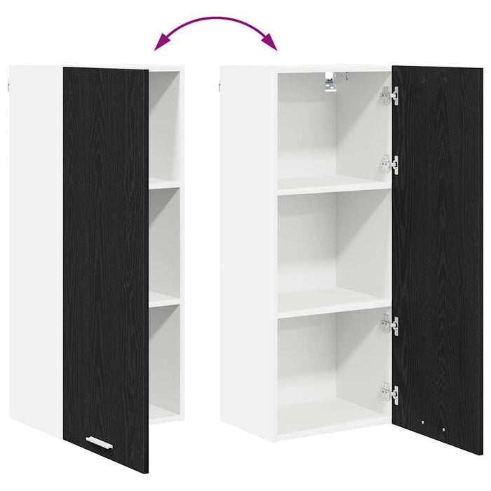 Hanging Cabinet Riga Black Oak 40 X 31 X 100 Cm Engineered Wood Nnattk