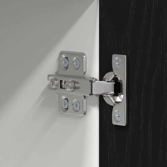 Hanging Cabinet Riga Black Oak And White 50 X 31 X 100 Cm Nnatai