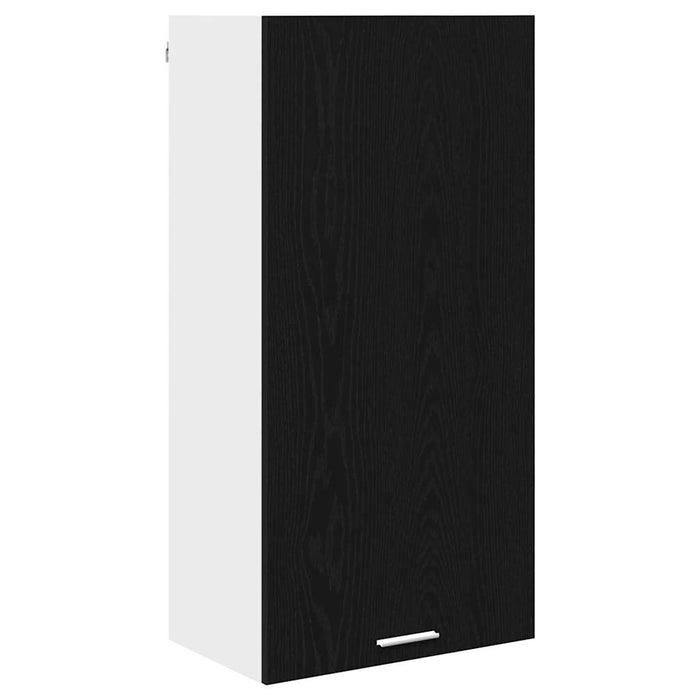 Hanging Cabinet Riga Black Oak And White 50 X 31 X 100 Cm Nnatai