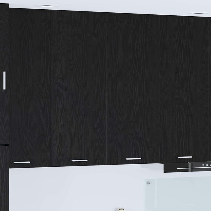 Hanging Cabinet Riga Black Oak 80 X 31 X 100 Cm Engineered Wood Nnatlt