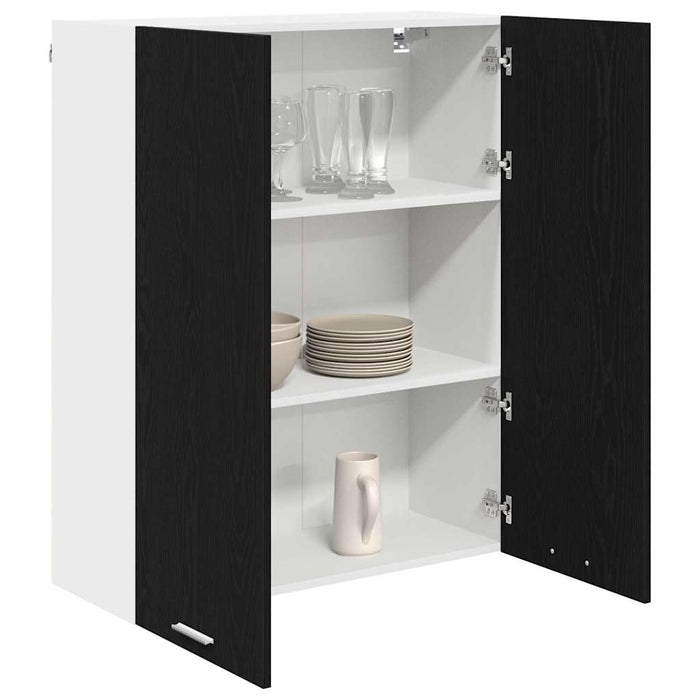 Hanging Cabinet Riga Black Oak 80 X 31 X 100 Cm Engineered Wood Nnatlt