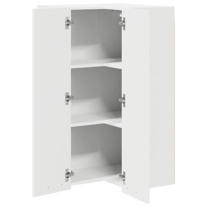 Hanging Cabinet Riga White 57 X 57 X 100 Cm Engineered Wood Nnatib