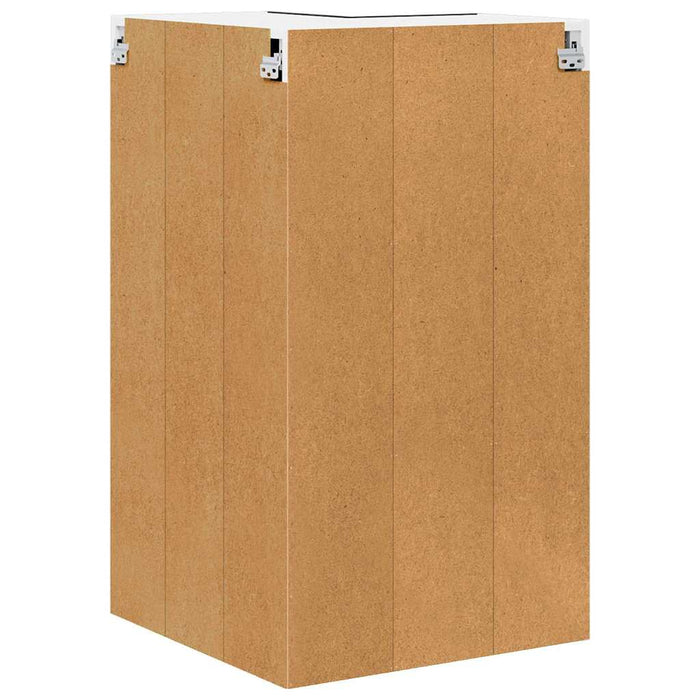 Hanging Cabinet Riga Black Oak And White 57 X 57 X 100 Cm Nnatio