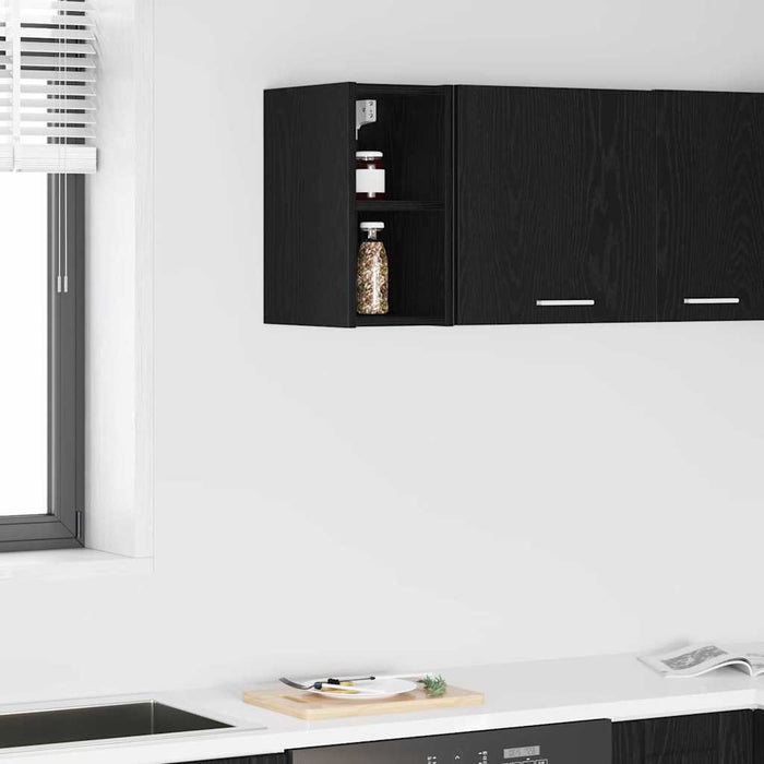 Hanging Cabinet With Shelf Riga Black Oak 20 X 29.5 X 40 Cm Nnaabt