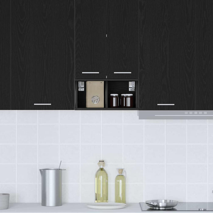 Hanging Cabinet With Shelf Riga Black Oak 20 X 29.5 X 40 Cm Nnaabt