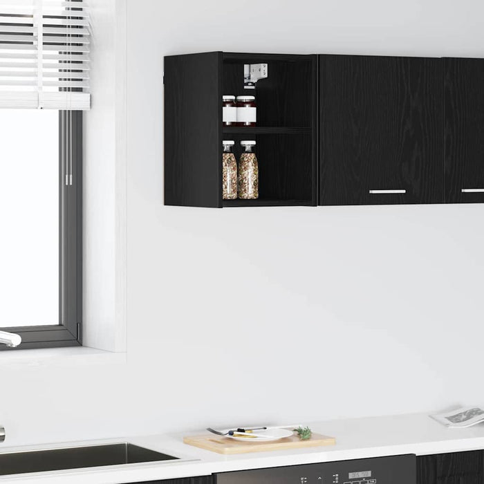 Hanging Cabinet With Shelf Riga Black Oak 30 X 29.5 X 40 Cm Nnaaoo