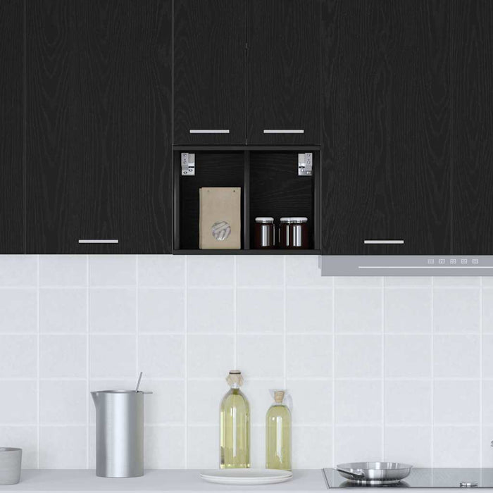 Hanging Cabinet With Shelf Riga Black Oak 30 X 29.5 X 40 Cm Nnaaoo