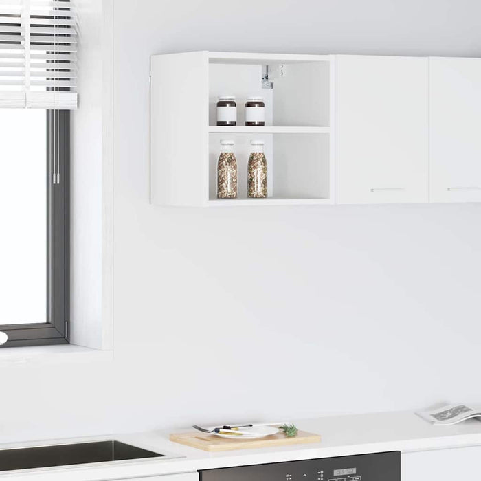 Hanging Cabinet Riga White 40 X 29.5 X 40 Cm Engineered Wood Nnaaon