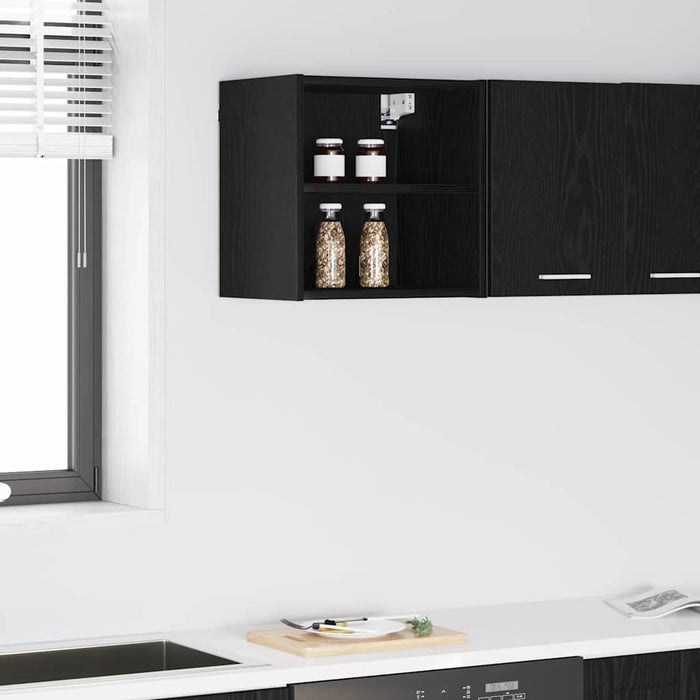 Hanging Cabinet With Shelf Riga Black Oak 40 X 29.5 X 40 Cm Nnaaok