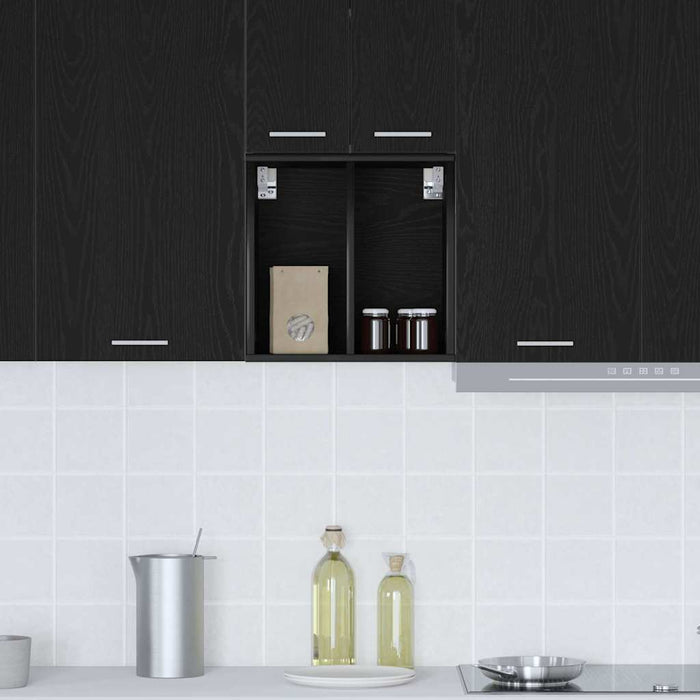 Hanging Cabinet With Shelf Riga Black Oak 40 X 29.5 X 40 Cm Nnaaok