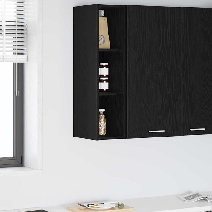 Hanging Cabinet With Shelf Riga Black Oak 20 X 29.5 X 80 Cm Nnaaxi