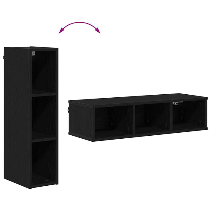 Hanging Cabinet With Shelf Riga Black Oak 20 X 29.5 X 80 Cm Nnaaxi
