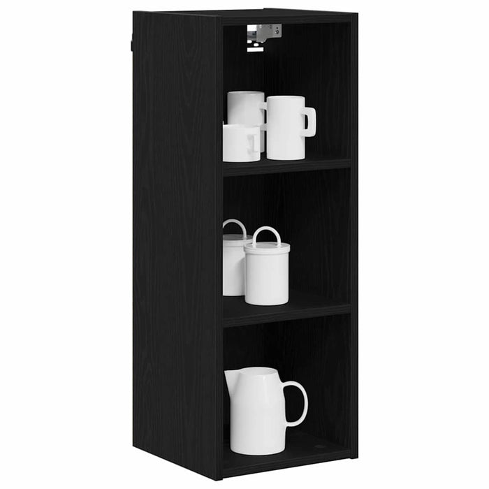 Hanging Cabinet With Shelf Riga Black Oak 30 X 29.5 X 80 Cm Nnaatp