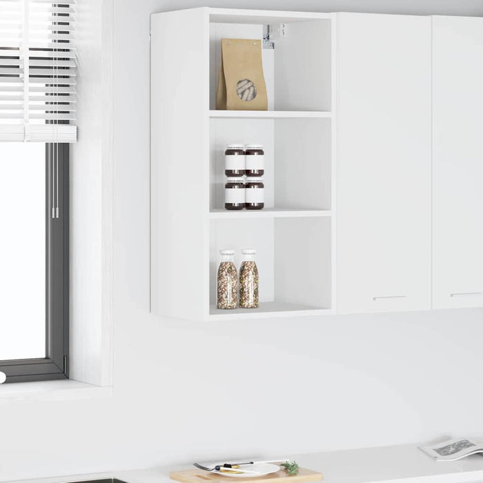 Hanging Cabinet Riga White 40 X 29.5 X 80 Cm Engineered Wood Nnaaax