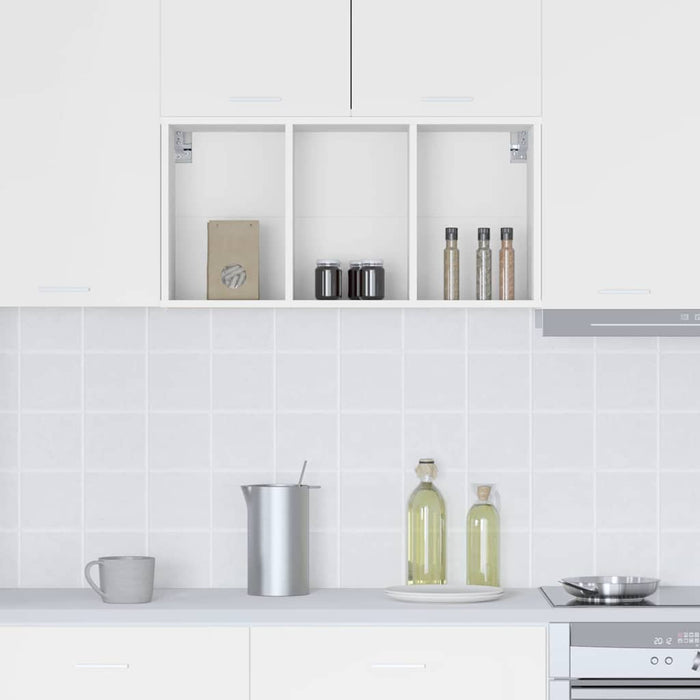 Hanging Cabinet Riga White 40 X 29.5 X 80 Cm Engineered Wood Nnaaax