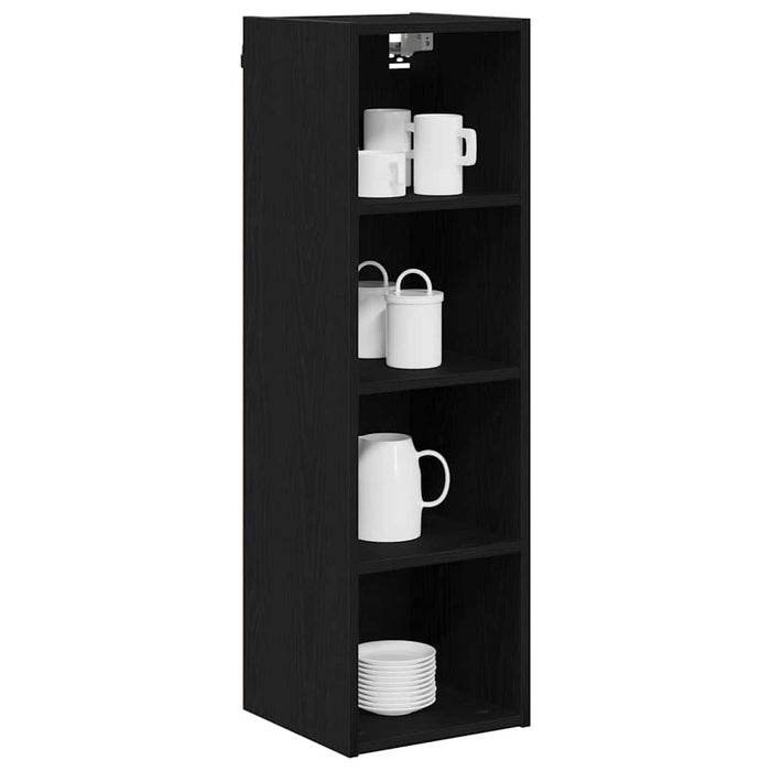 Hanging Cabinet With Shelf Riga Black Oak 30 X 29.5 X 100 Cm Nnaapk