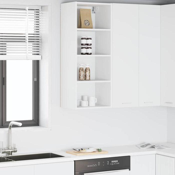 Hanging Cabinet Riga White 40 X 29.5 X 100 Cm Engineered Wood Nnaall