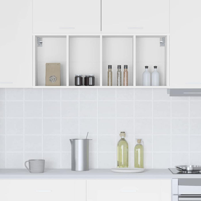 Hanging Cabinet Riga White 40 X 29.5 X 100 Cm Engineered Wood Nnaall