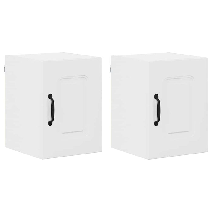 Kitchen Wall Cabinet 2 Pcs Glossy Look White 30 X 31 X 40 Cm Nnapbt