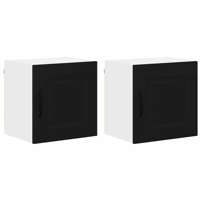 Kitchen Wall Cabinet With Shelf 2 Pcs Black 40 X 31 X 40 Cm Nnapoi