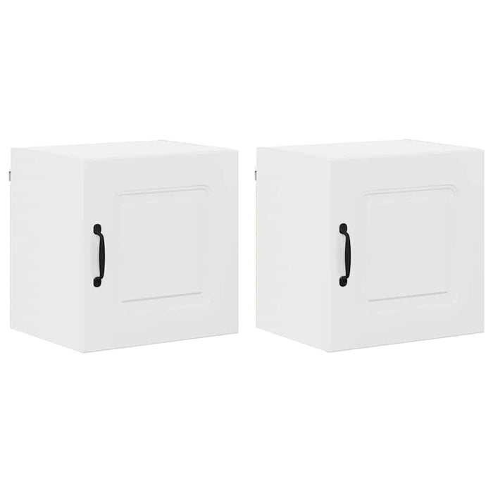 Kitchen Wall Cabinet 2 Pcs Glossy Look White 40 X 31 X 40 Cm Nnapxt