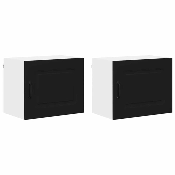 Kitchen Wall Cabinet With Shelf 2 Pcs Black 50 X 31 X 40 Cm Nnapti