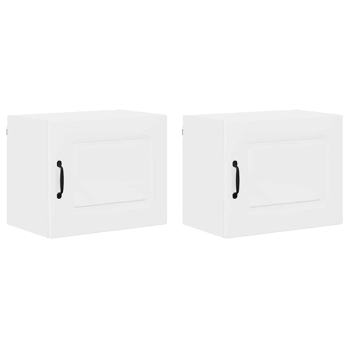 Kitchen Wall Cabinet 2 Pcs Glossy Look White 50 X 31 X 40 Cm Nnapat