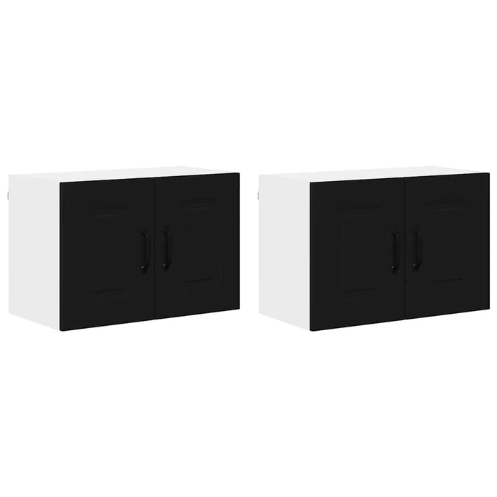 Kitchen Wall Cabinet With Shelf 2 Pcs Black 60 X 31 X 40 Cm Nnappi