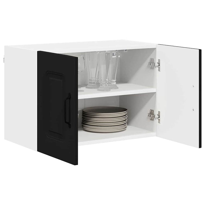 Kitchen Wall Cabinet With Shelf 2 Pcs Black 60 X 31 X 40 Cm Nnappi