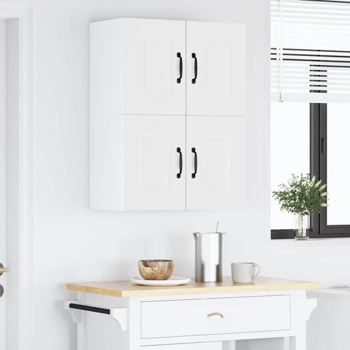 Kitchen Wall Cabinet With Door Glossy Look White 60 X 31 X 40 Cm Nnaplx