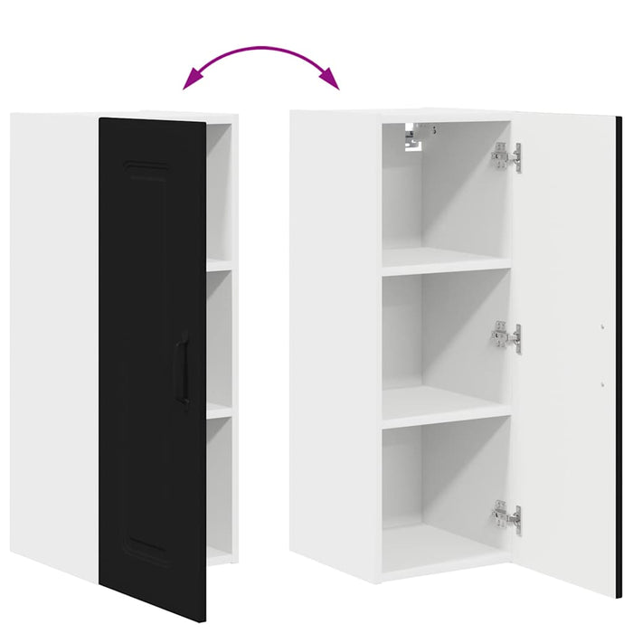 Kitchen Wall Cabinet Black 30 X 31 X 80 Cm Engineered Wood Nnalpl