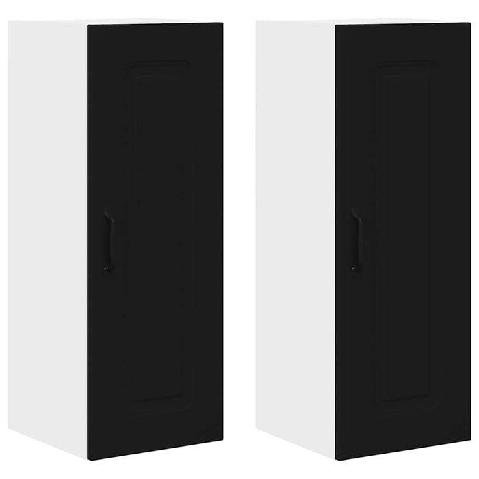 Kitchen Wall Cabinet With Shelf 2 Pcs Black 30 X 31 X 80 Cm Nnalpi