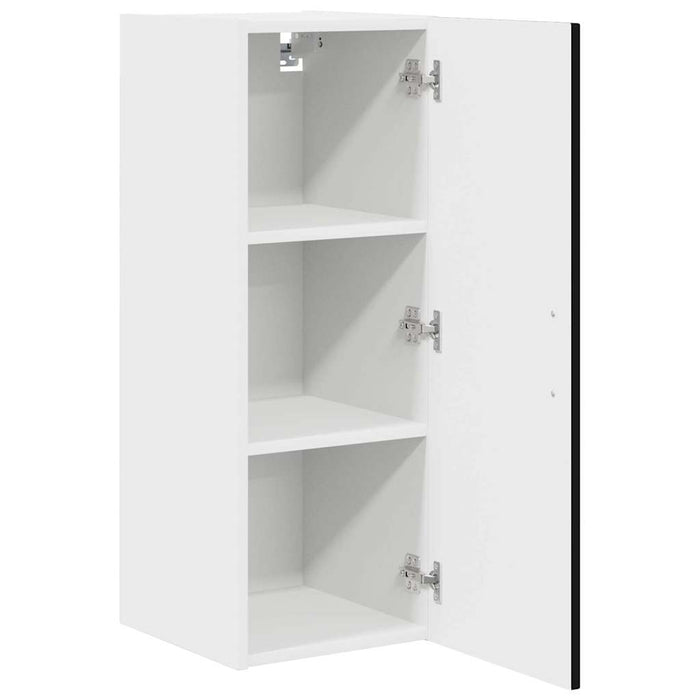 Kitchen Wall Cabinet With Shelf 2 Pcs Black 30 X 31 X 80 Cm Nnalpi