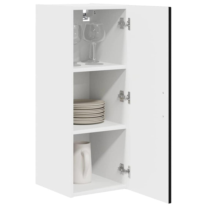Kitchen Wall Cabinet With Shelf 2 Pcs Black 30 X 31 X 80 Cm Nnalpi