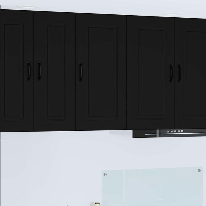 Kitchen Wall Cabinet Black 40 X 31 X 80 Cm Engineered Wood Nnalip