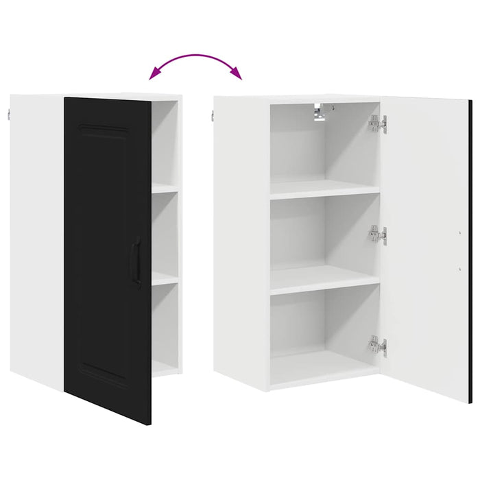 Kitchen Wall Cabinet Black 40 X 31 X 80 Cm Engineered Wood Nnalip