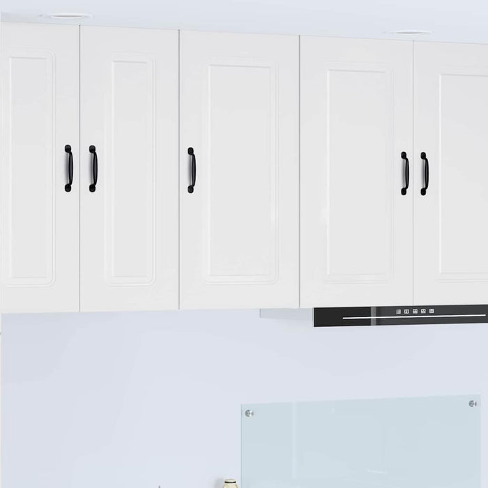 Kitchen Wall Cabinet With Door Glossy Look White 40 X 31 X 80 Cm Nnalin