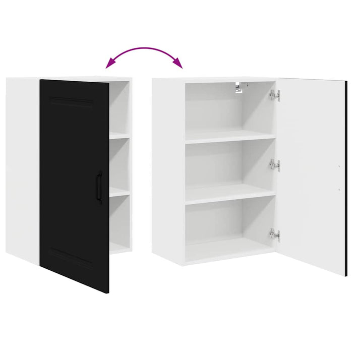 Kitchen Wall Cabinet Black 50 X 31 X 80 Cm Engineered Wood Nnalnp
