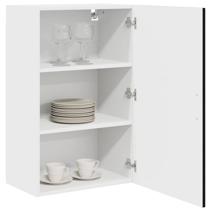 Kitchen Wall Cabinet Black 50 X 31 X 80 Cm Engineered Wood Nnalnp