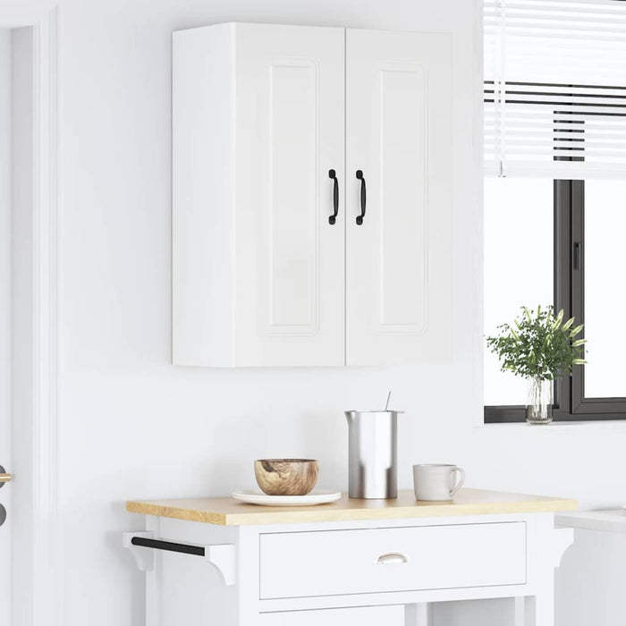 Kitchen Wall Cabinet With Door Glossy Look White 60 X 31 X 80 Cm Nnalkn