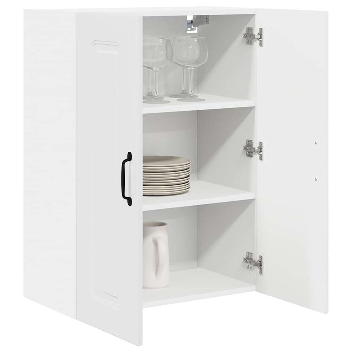 Kitchen Wall Cabinet With Door Glossy Look White 60 X 31 X 80 Cm Nnalkn