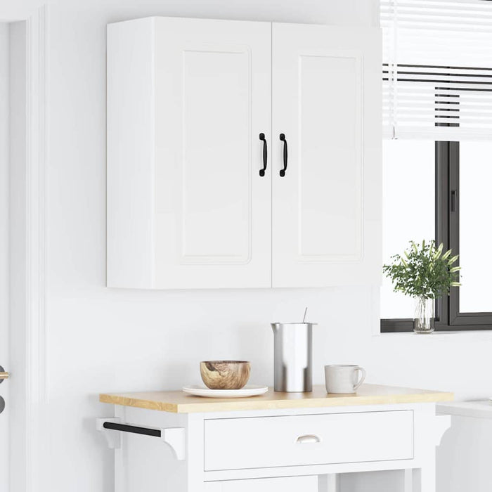Kitchen Wall Cabinet With Door Glossy Look White 80 X 31 X 80 Cm Nnaibn