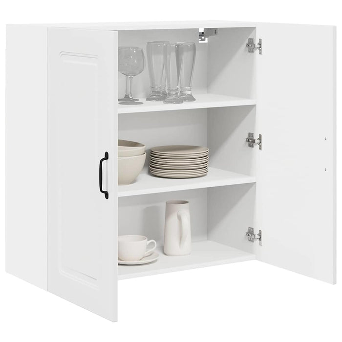 Kitchen Wall Cabinet With Door Glossy Look White 80 X 31 X 80 Cm Nnaibn