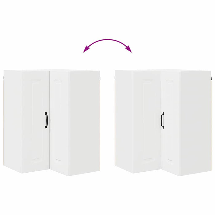 Kitchen Wall Cabinet White 57 X 57 X 80 Cm Engineered Wood Nnaixa