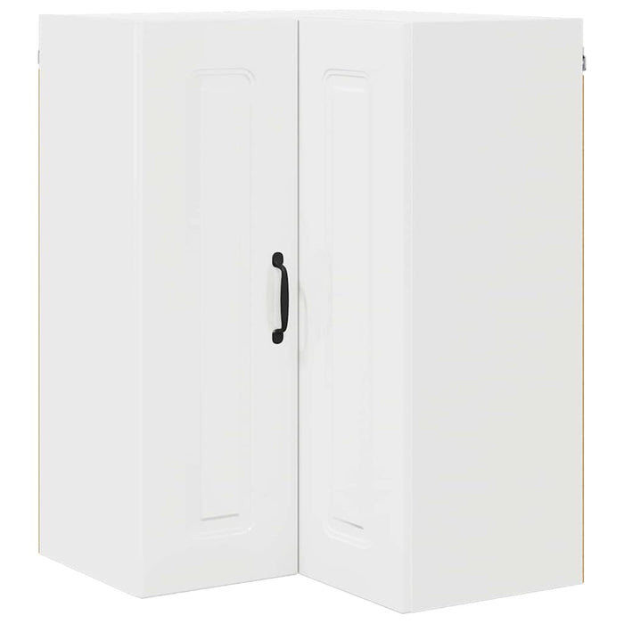 Kitchen Wall Cabinet With Door Glossy Look White 57 X 57 X 80 Cm Nnaixn