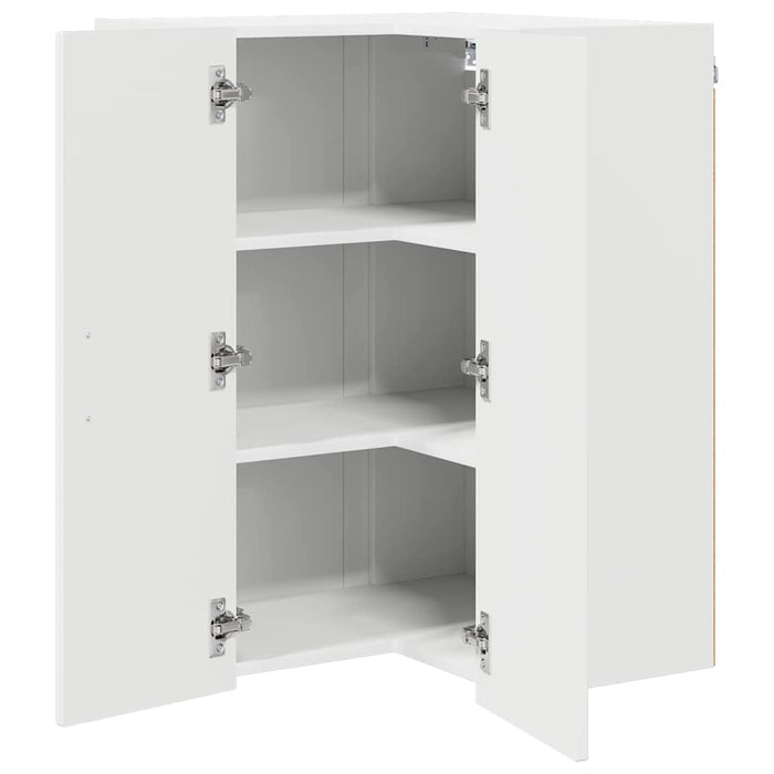 Kitchen Wall Cabinet With Door Glossy Look White 57 X 57 X 80 Cm Nnaixn